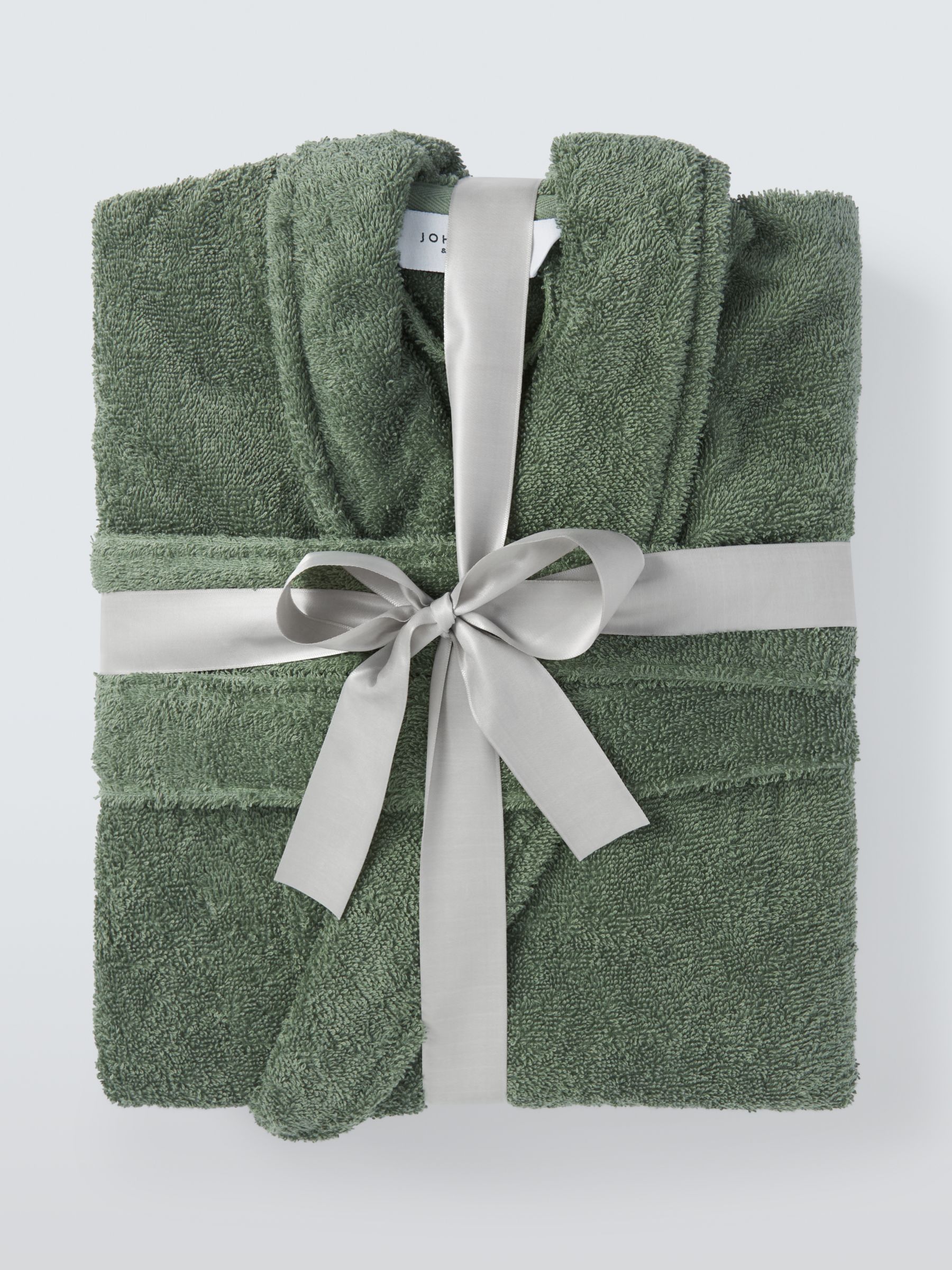 John Lewis Egyptian Cotton Unisex Bath Robe, Rosemary, M-L