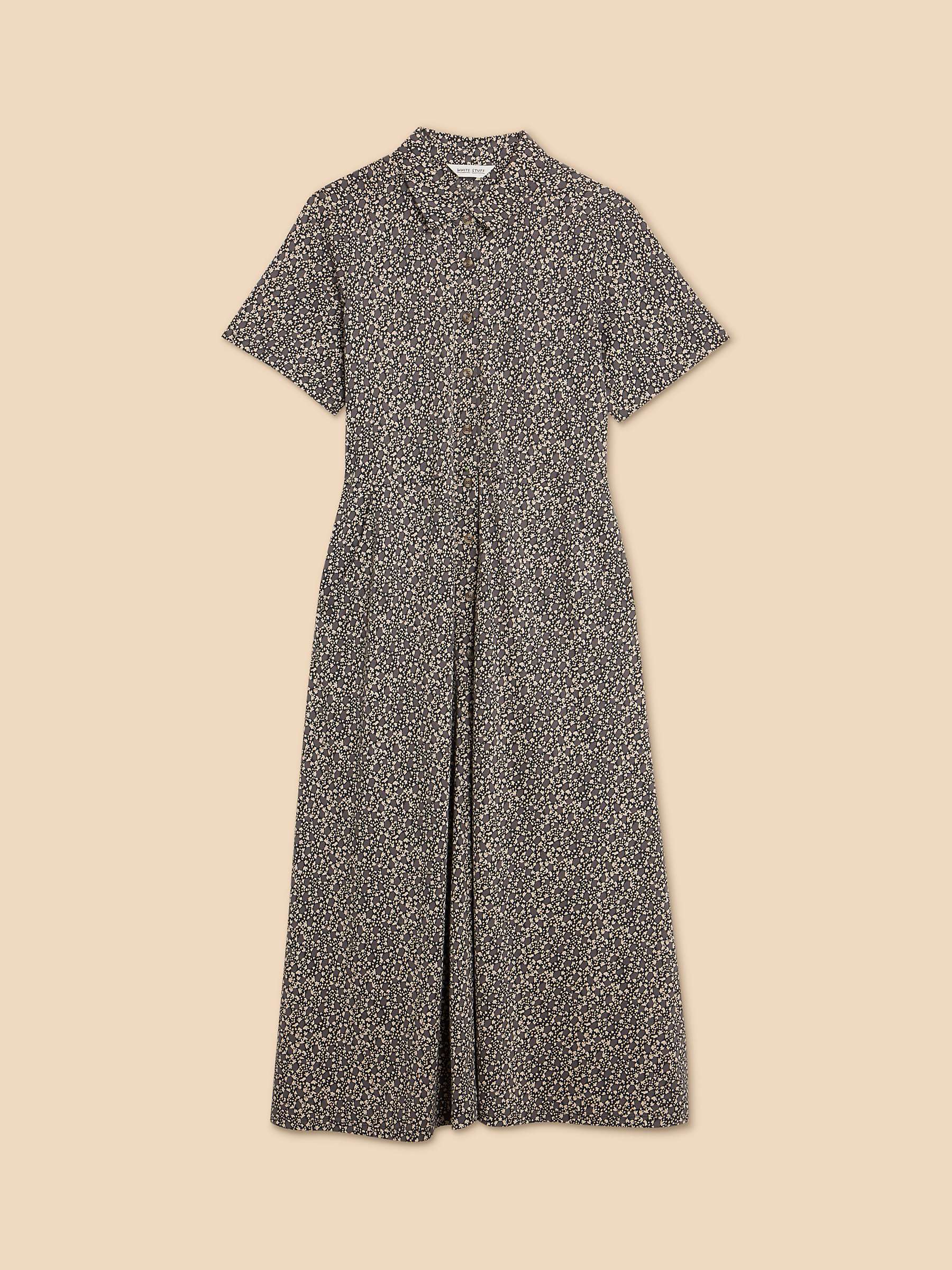 Buy White Stuff Petite Rua Jersey Shirt Dress, Black/Multi Online at johnlewis.com