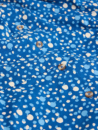 White Stuff Petite Rua Jersey Shirt Midi Dress, Blue/Multi
