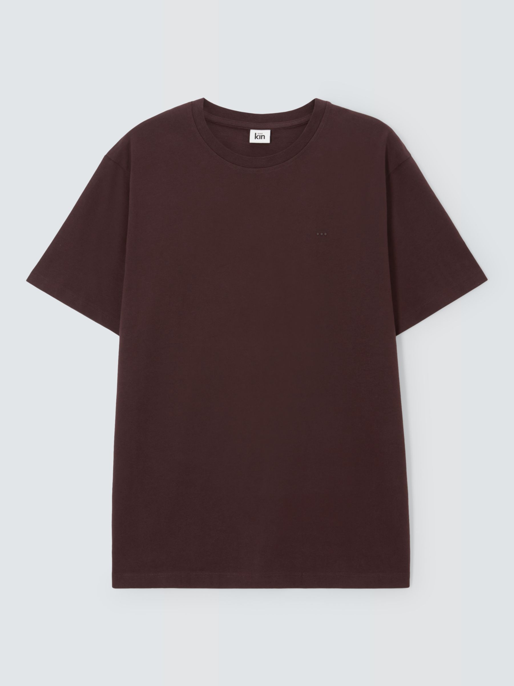 Kin Logo Cotton T-Shirt, Chocolate Plum, S