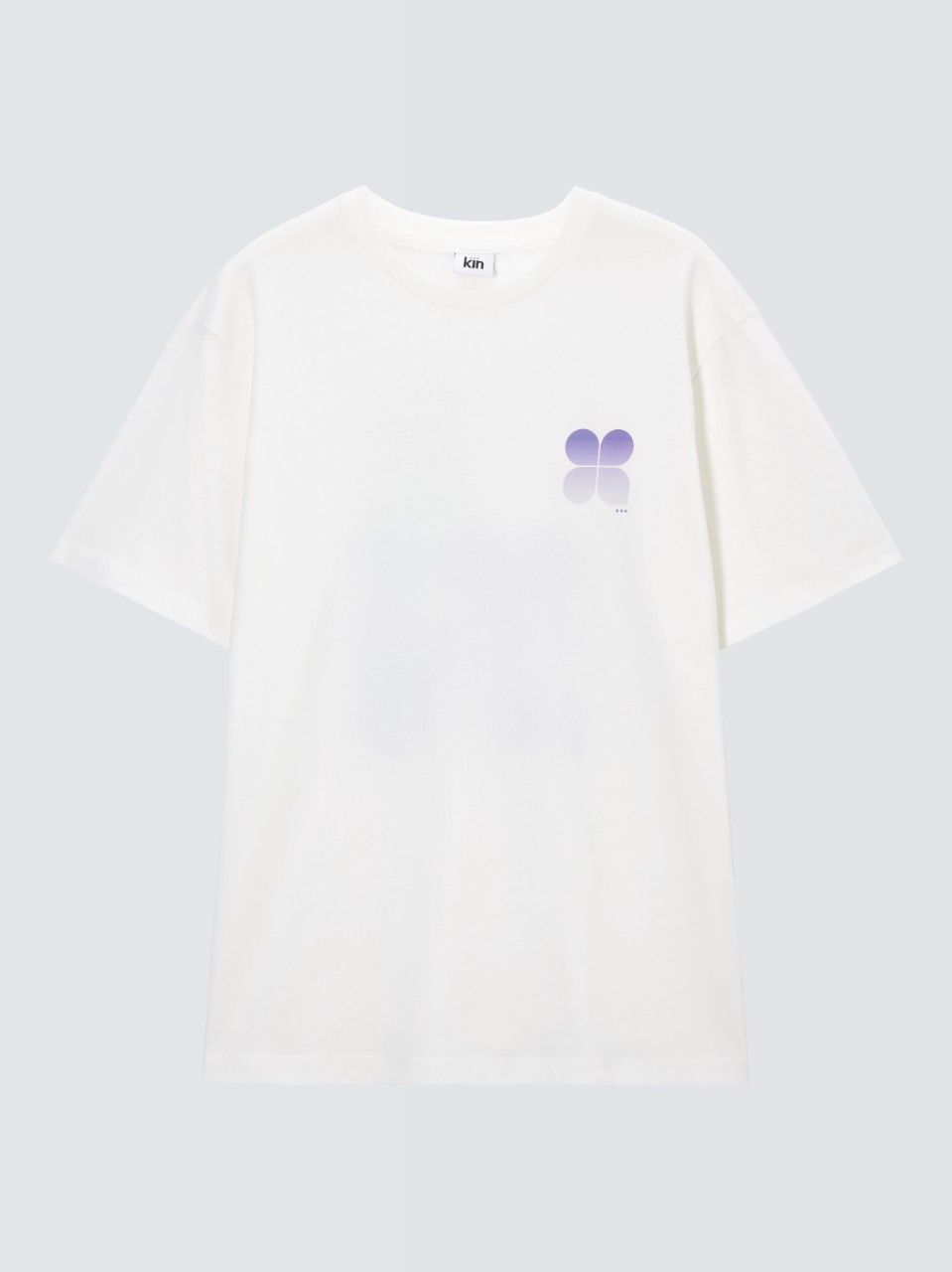 Kin Poster T-Shirt, Ecru/Purple, L