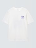Kin Poster T-Shirt, Ecru/Purple