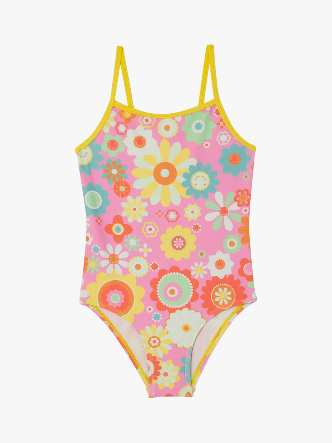 Accessorize Kids' Floral Print Swimsuit, Multi