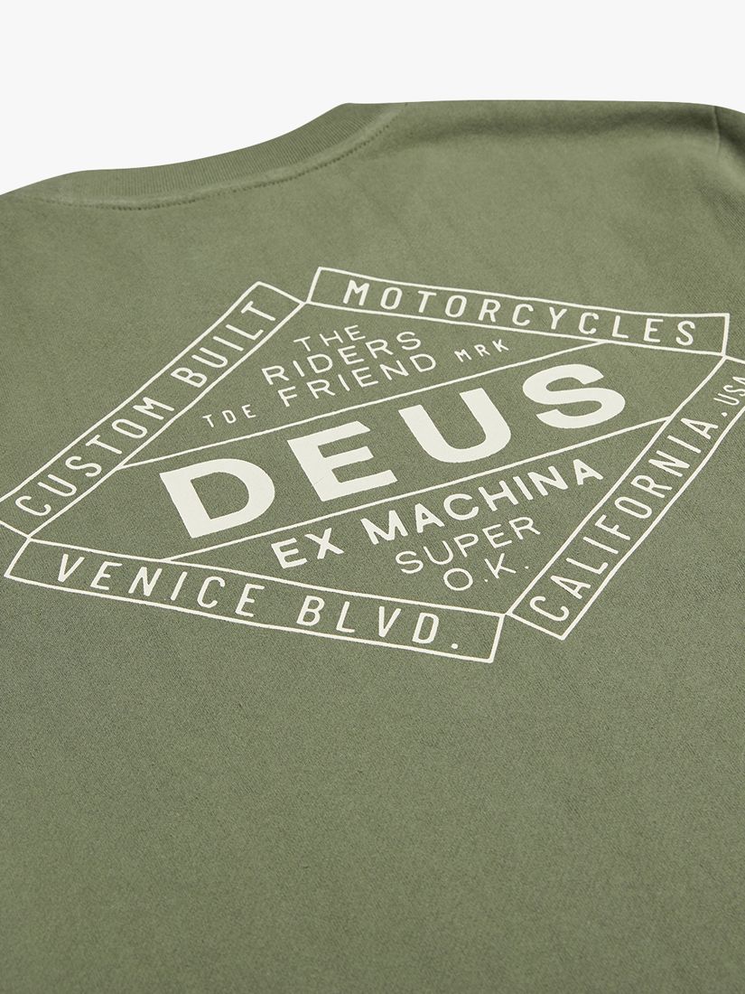 Deus ex Machina Chatterbox Crew Sweatshirt, Lichen Green, XL