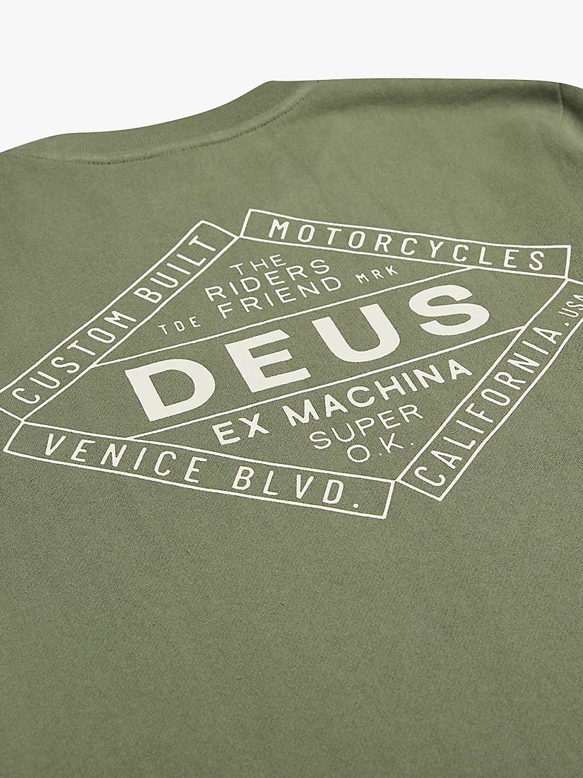 Buy Deus ex Machina Chatterbox Crew Sweatshirt, Lichen Green Online at johnlewis.com