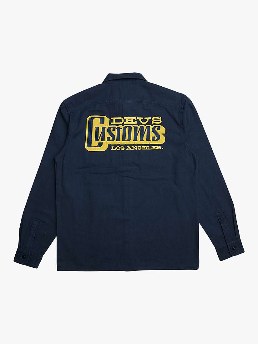 Buy Deus ex Machina Cotton Stripes Jacket, Mood Indigo Online at johnlewis.com