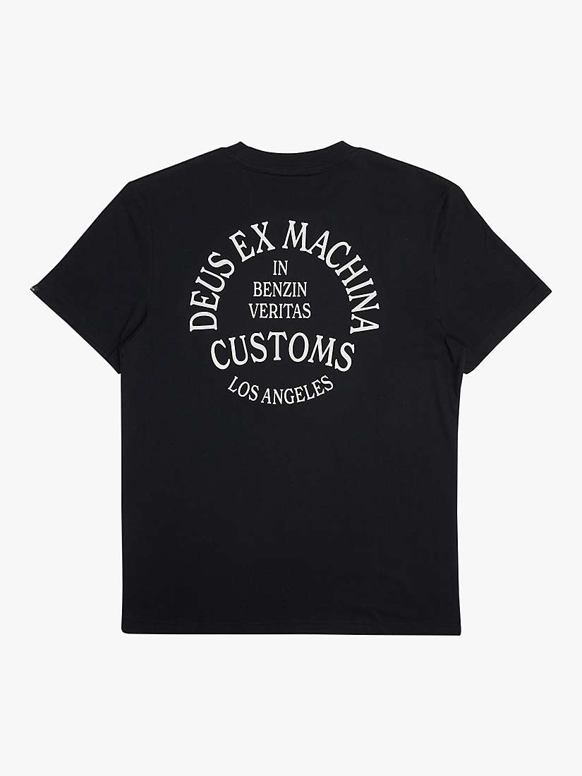 Buy Deus ex Machina Crossroad Organic Cotton T-Shirt, Black Online at johnlewis.com