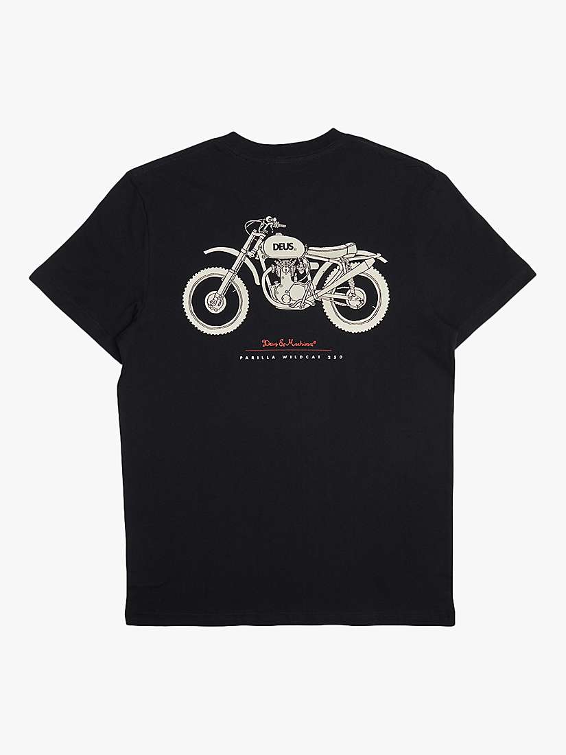 Buy Deus ex Machina Organic Cotton Classic Parilla T-Shirt, Black Online at johnlewis.com