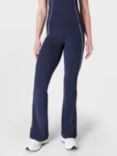 Sweaty Betty Picot Lace Flared Trousers, Navy Blue