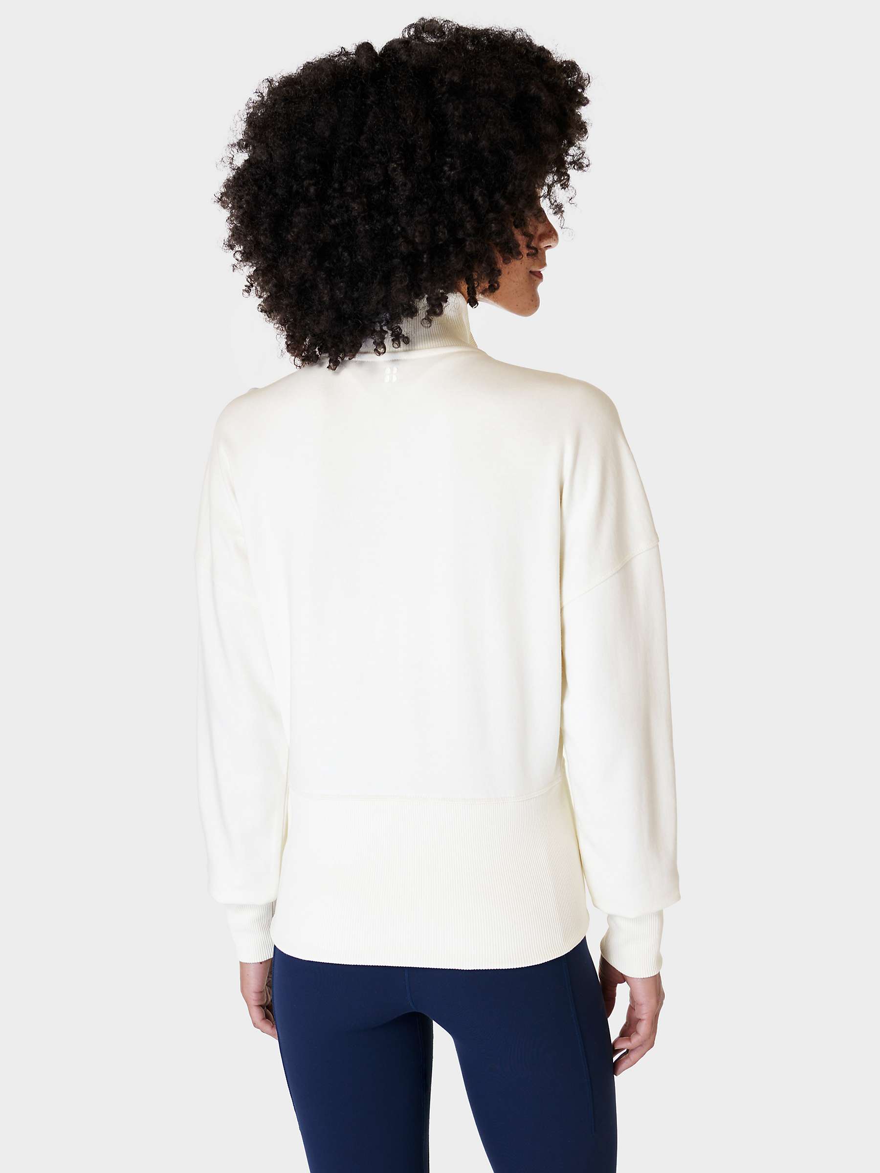 Buy Sweaty Betty After Class Zip Up Sweatshirt, Lily White Online at johnlewis.com
