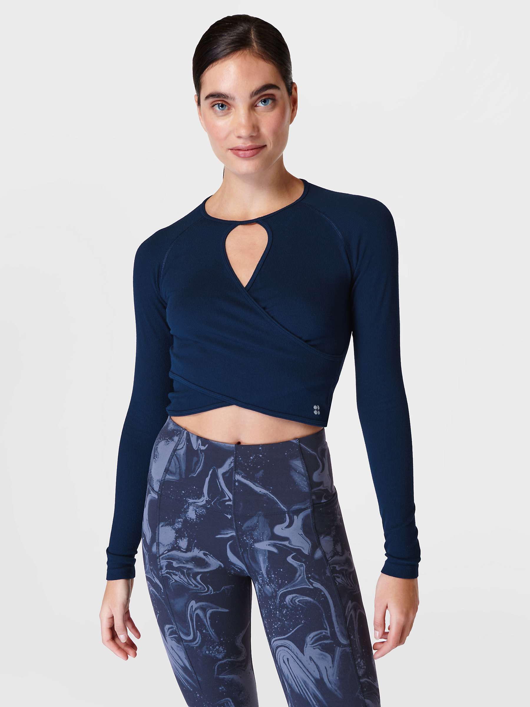 Buy Sweaty Betty Cropped Wrap Top Online at johnlewis.com