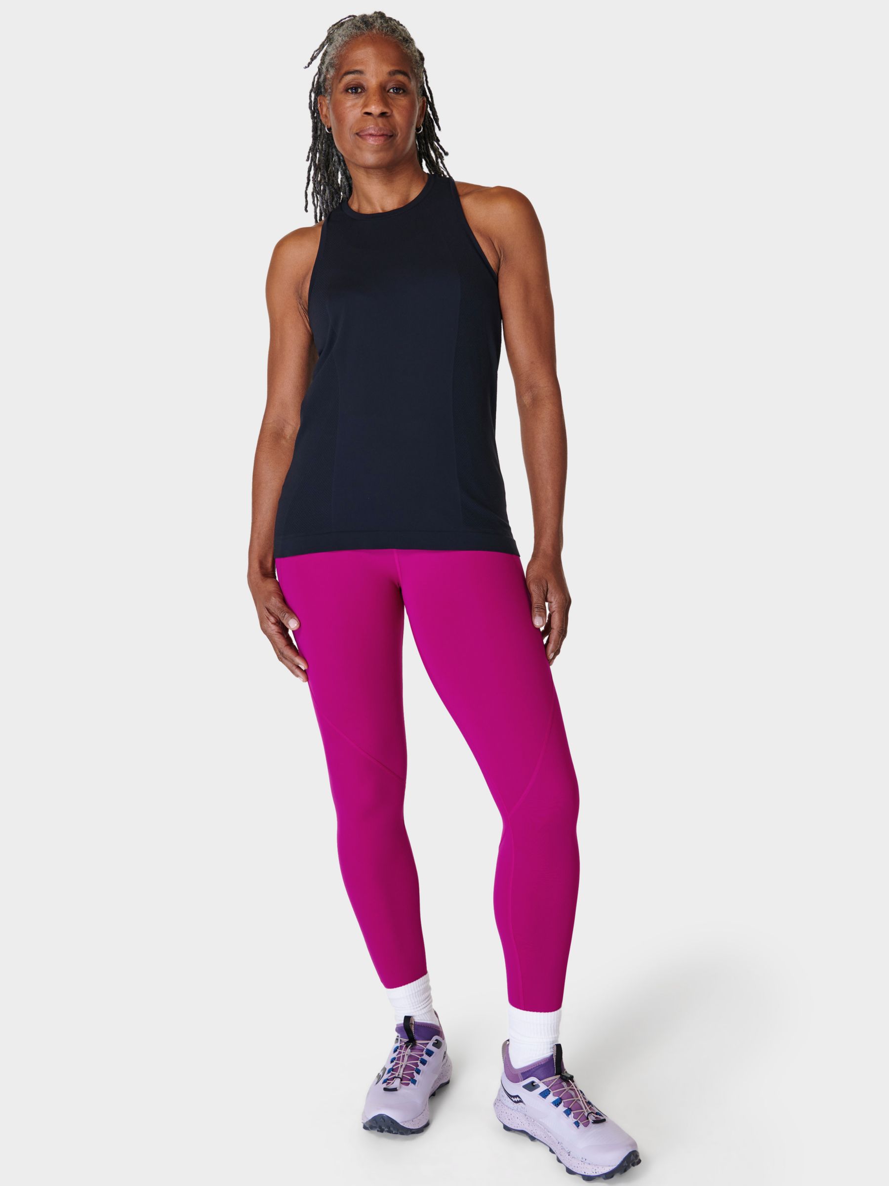 Sweaty Betty Athlete Seamless Gym Vest, Black at John Lewis & Partners