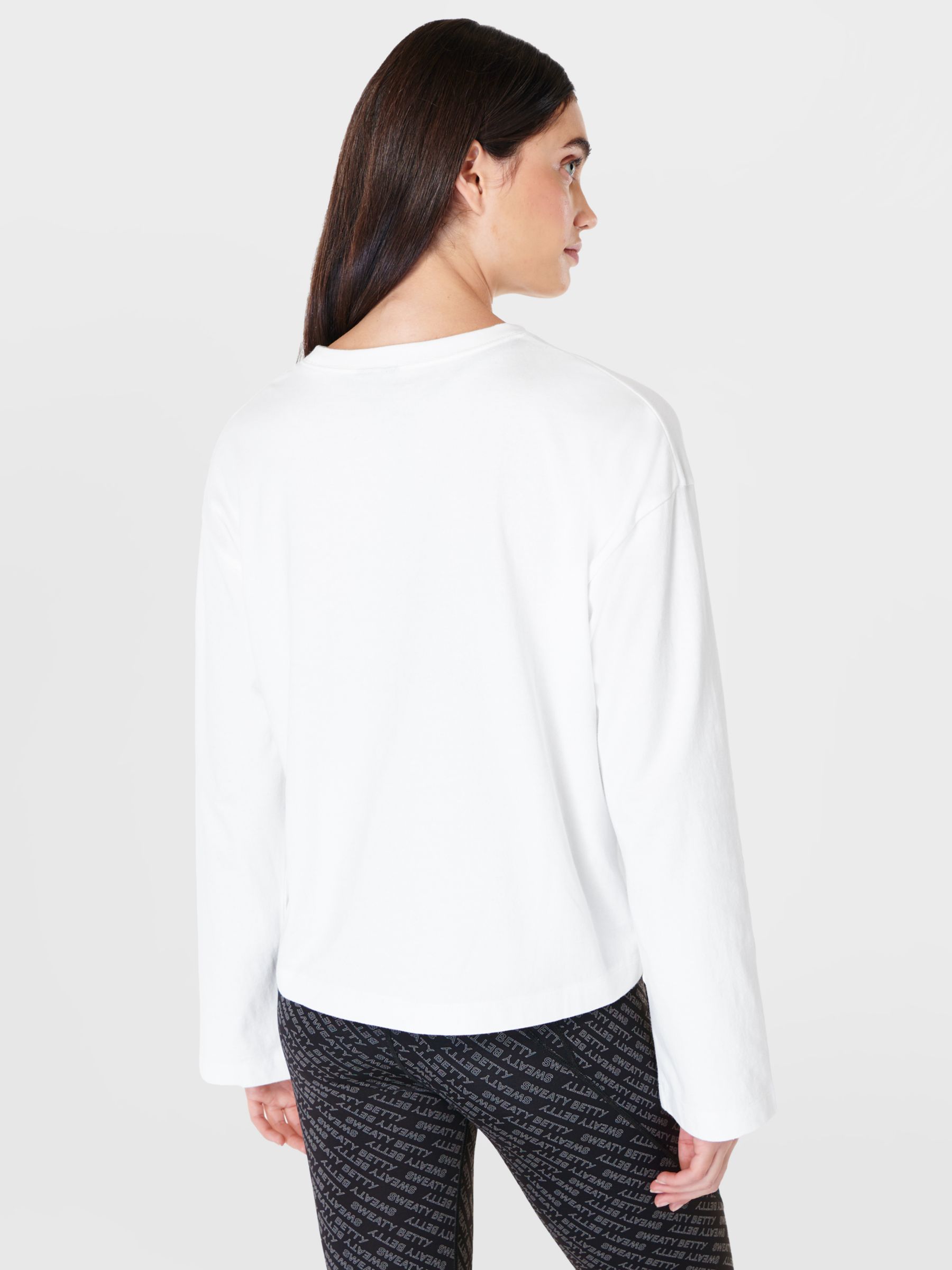 Sweaty Betty Graphic Long Sleeve T-Shirt, White, XS