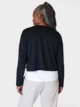 Sweaty Betty Essential Organic Cotton Blend Crop Long Sleeve T-Shirt, Black