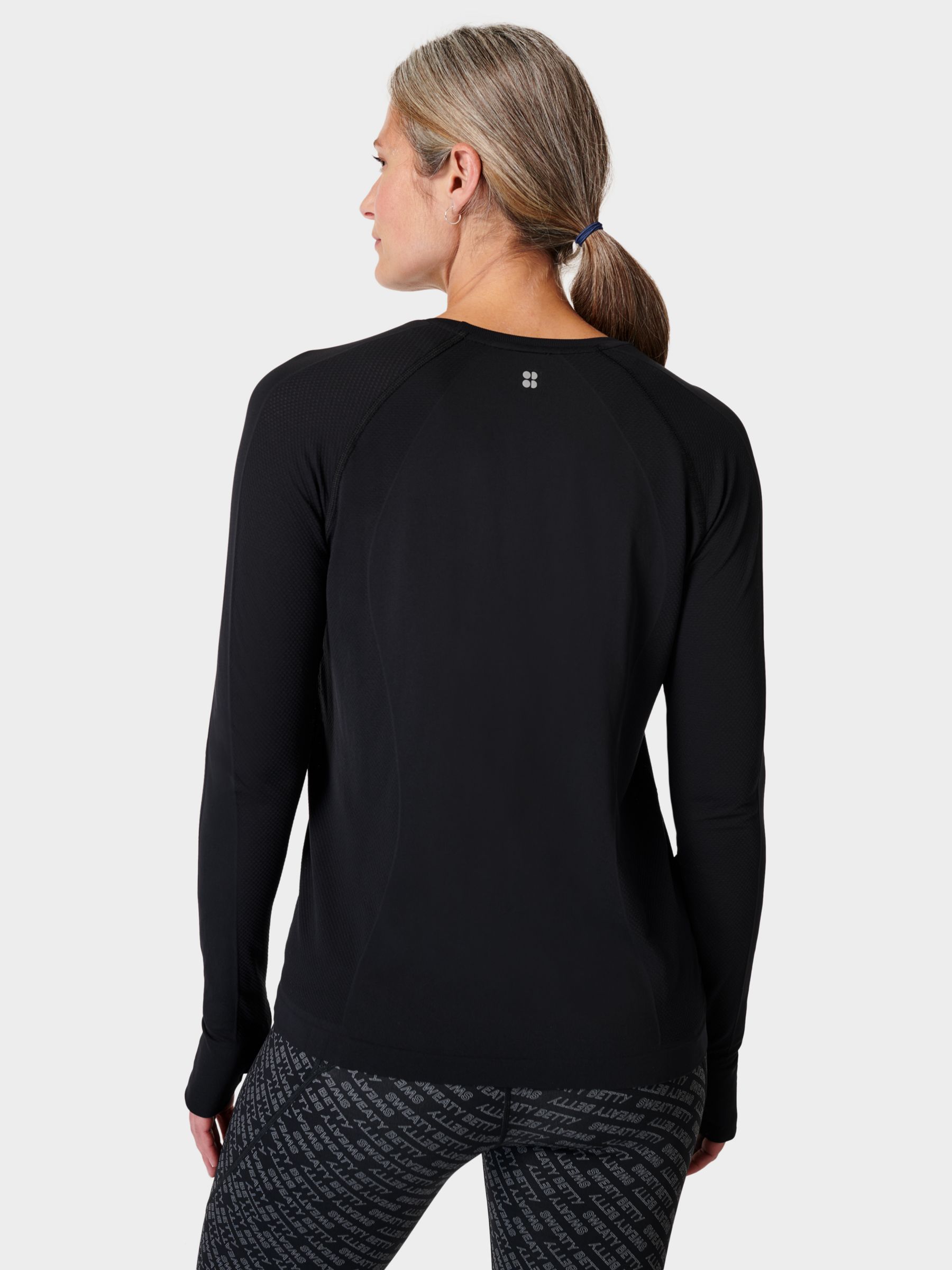Buy Sweaty Betty Athlete Seamless Long Sleeve Gym Top, Black Online at johnlewis.com