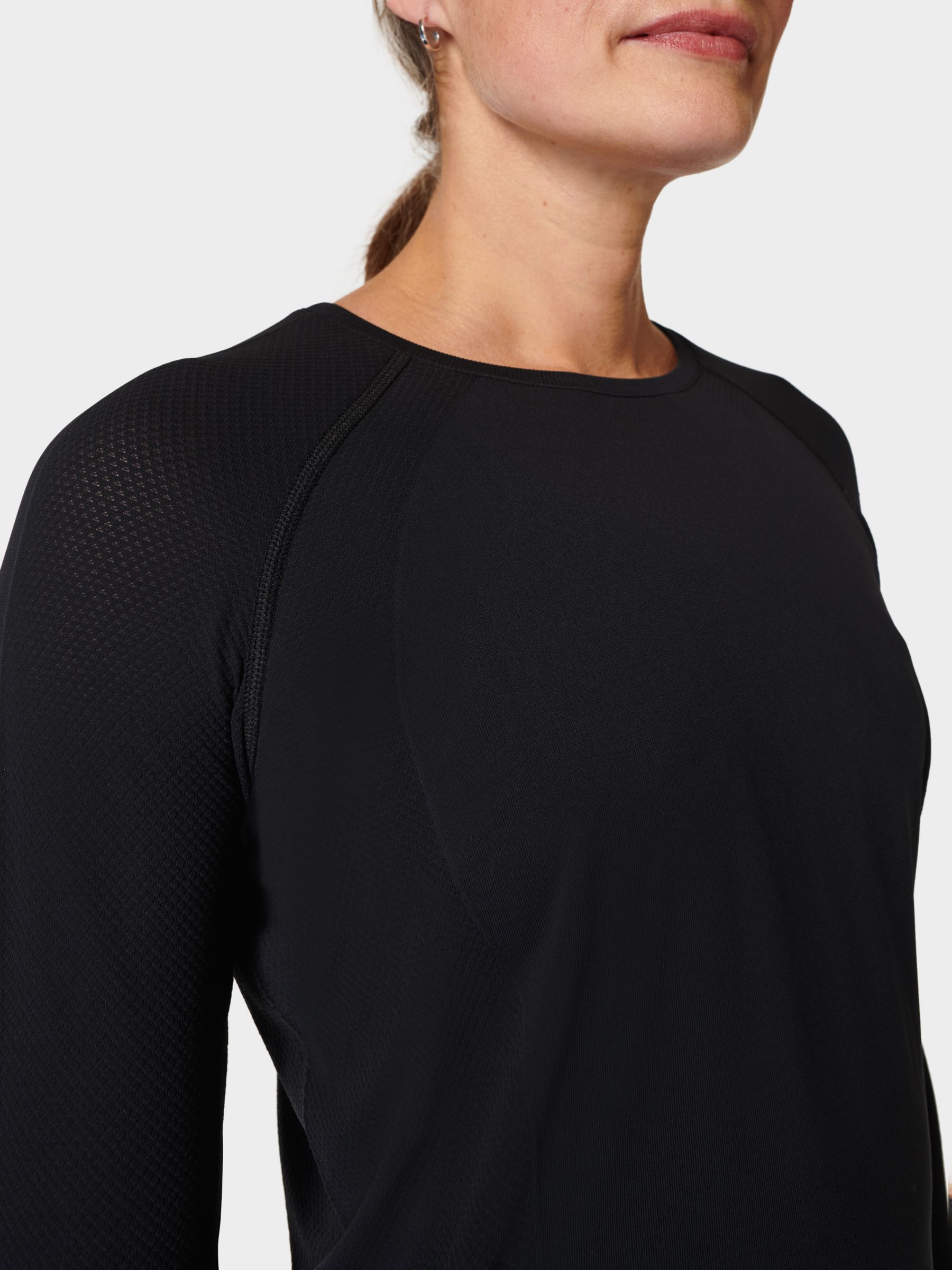 Buy Sweaty Betty Athlete Seamless Long Sleeve Gym Top, Black Online at johnlewis.com