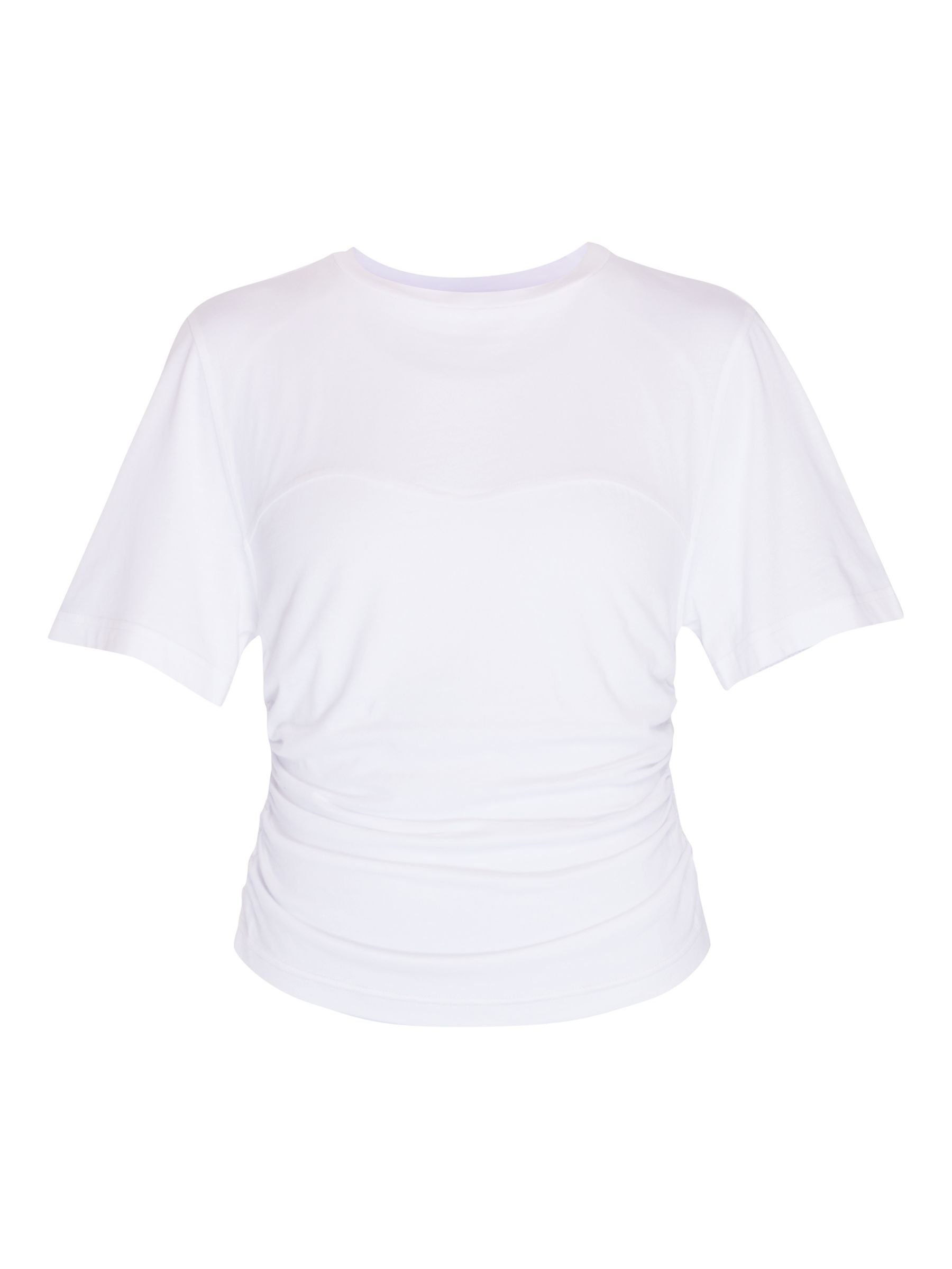 Buy Sweaty Betty Bodice Detail Organic Cotton Blend T-Shirt, White Online at johnlewis.com