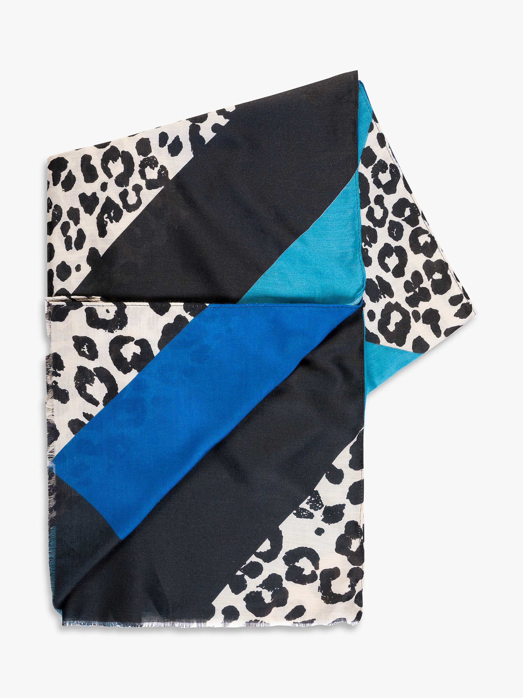 Buy chesca Geometric Scarf, Royal Blue/Multi Online at johnlewis.com