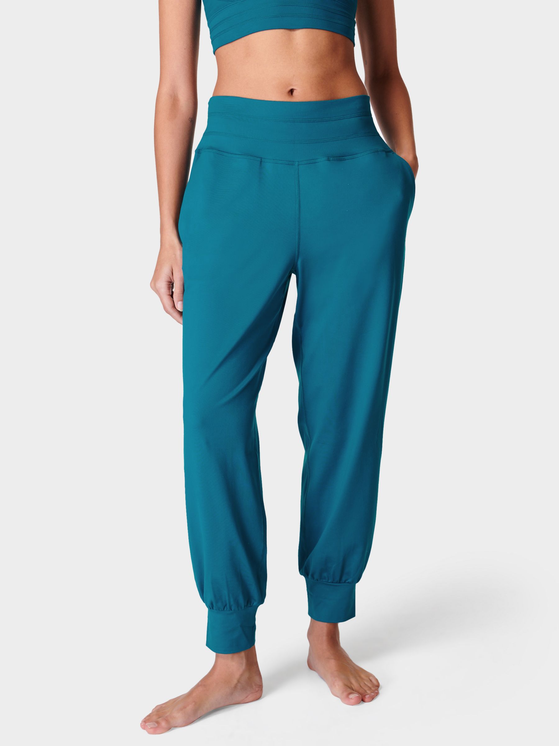 Sweaty Betty Gaia Yoga Pants, Reef Teal Blue at John Lewis & Partners