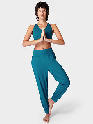 Sweaty Betty Gaia Yoga Pants, Reef Teal Blue