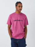 Carhartt WIP Short Sleeve Script T-Shirt, Magenta/Black, Magenta/Black