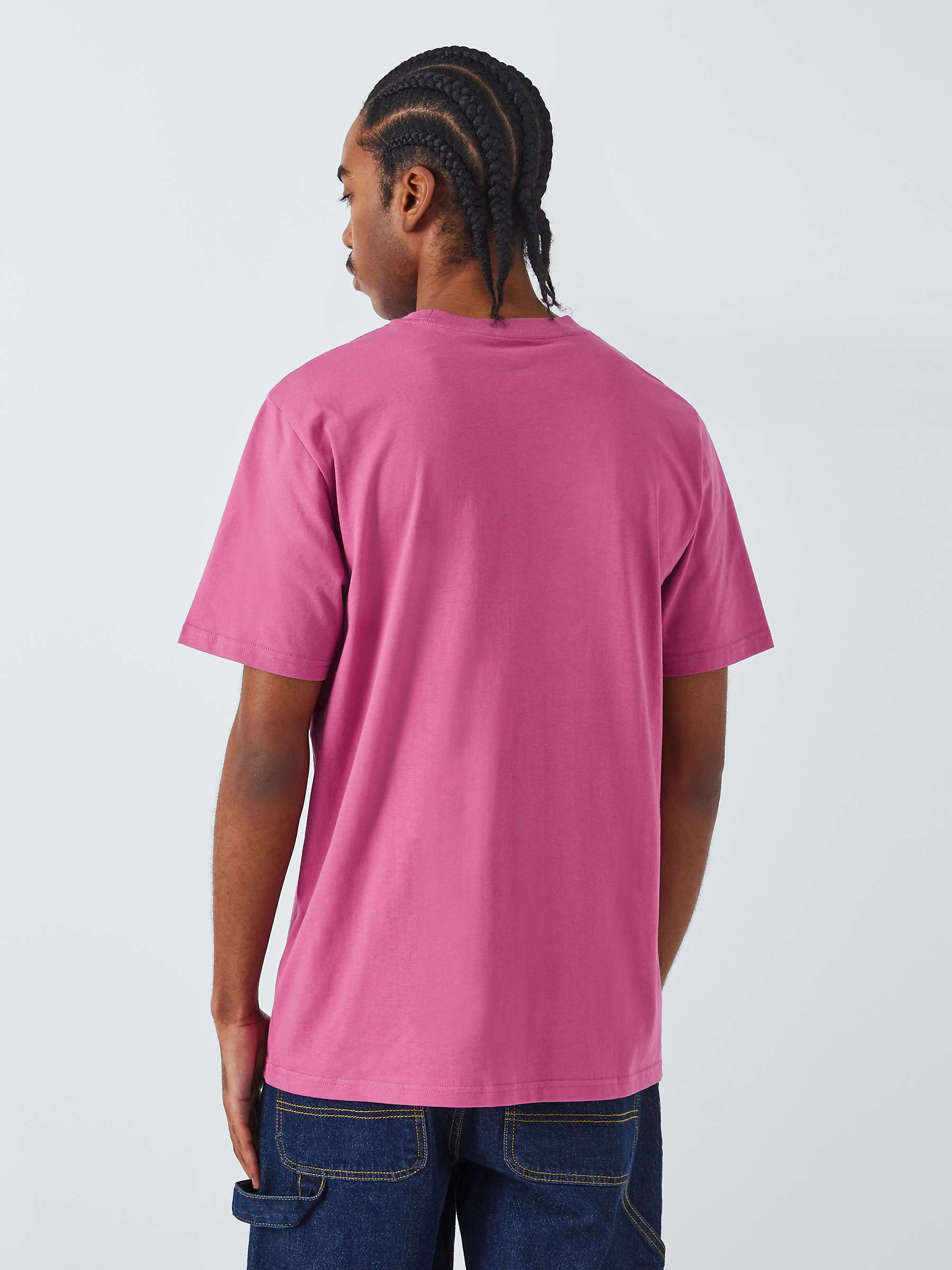 Buy Carhartt WIP Short Sleeve Script T-Shirt, Magenta/Black Online at johnlewis.com