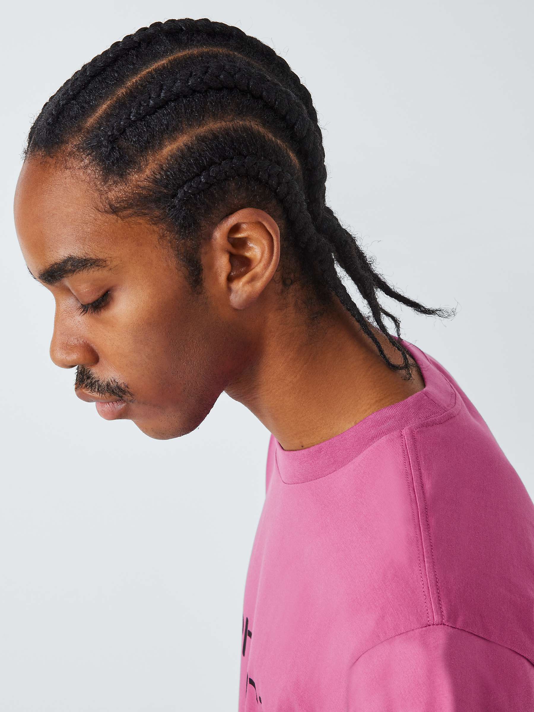 Buy Carhartt WIP Short Sleeve Script T-Shirt, Magenta/Black Online at johnlewis.com