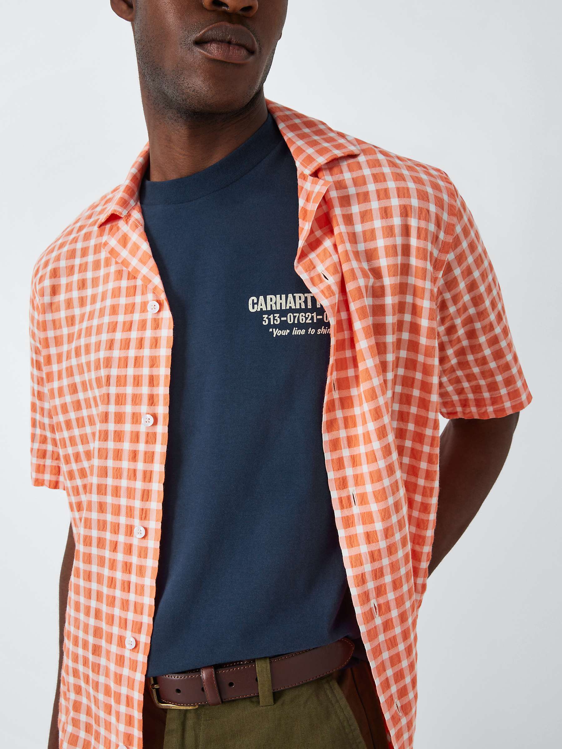 Buy Carhartt WIP Short Sleeve Less Troubles T-Shirt, Blue Online at johnlewis.com
