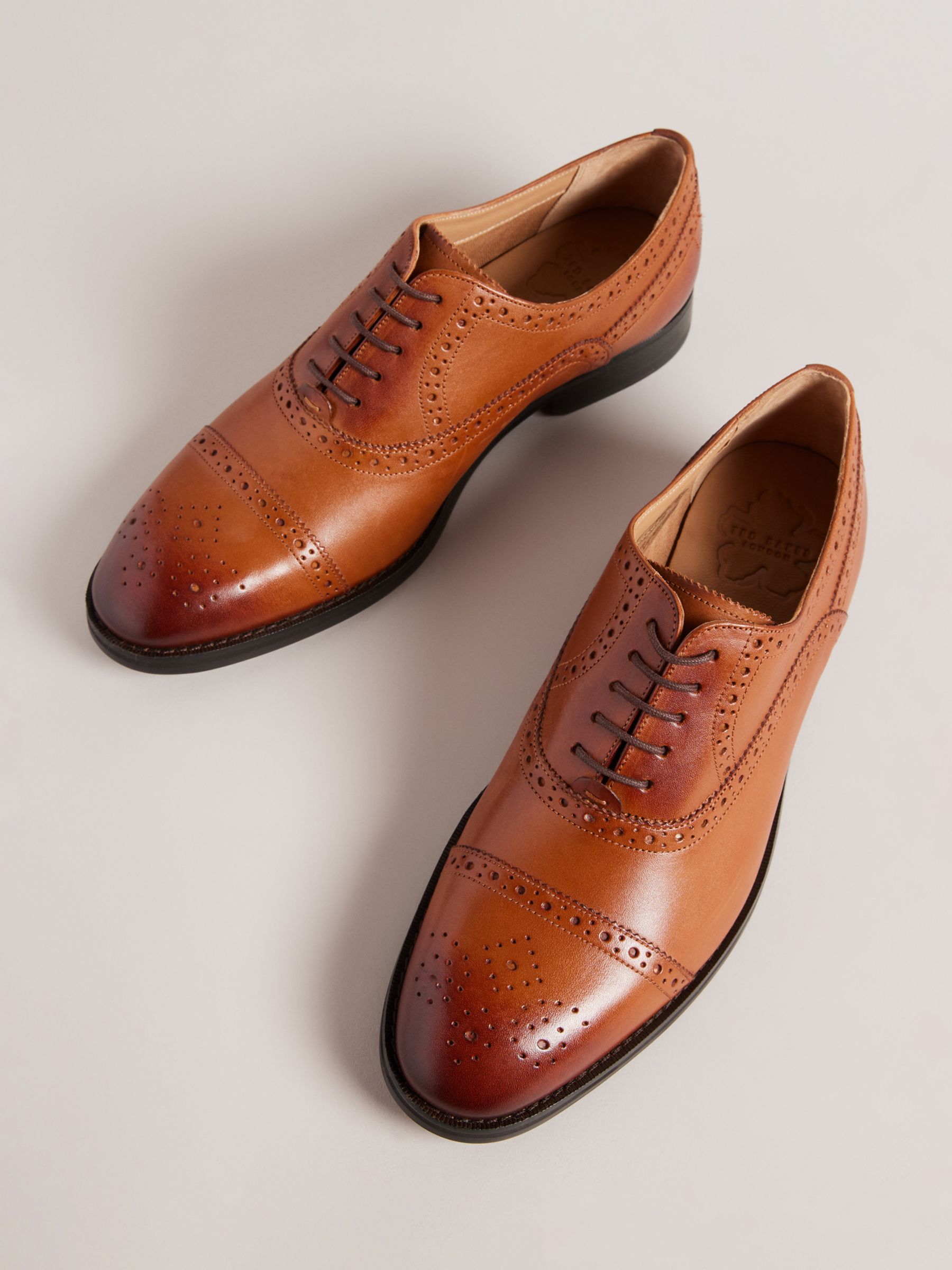 Ted Baker Arnie Leather Oxford Brogues, Tan, EU41