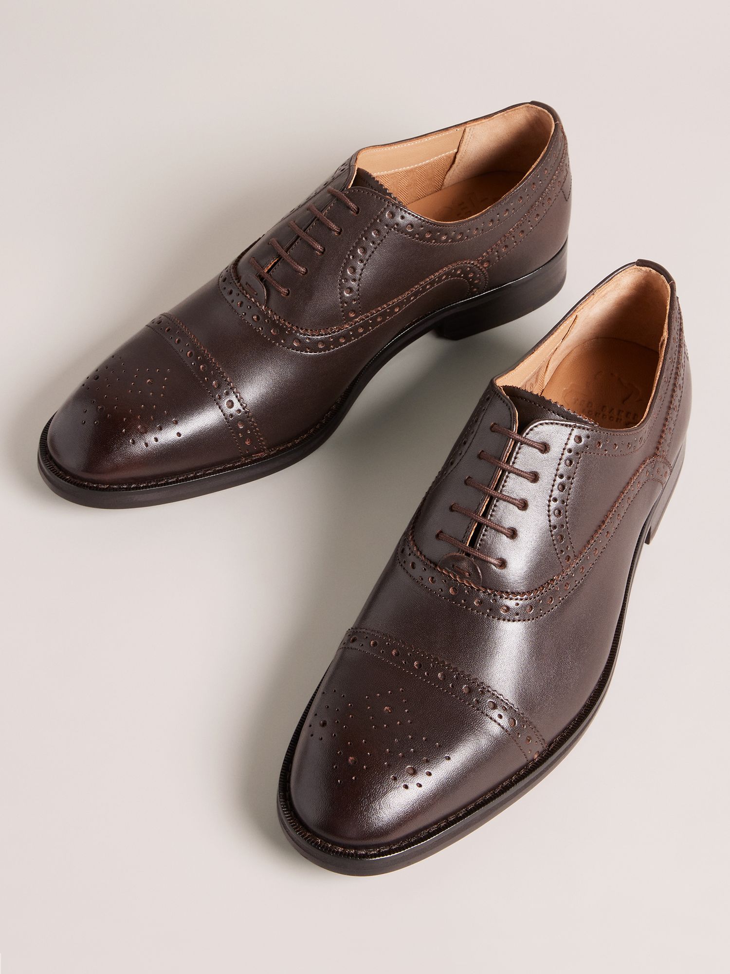 Ted Baker Arnie Leather Oxford Brogues, Brown, EU41