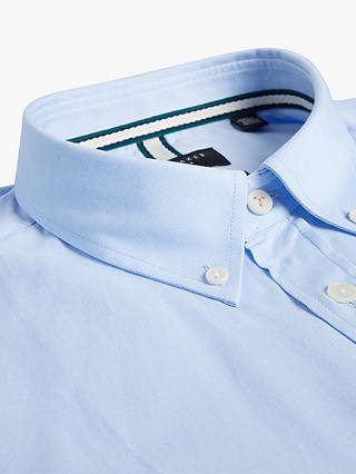 Ted Baker Aldgte Short Sleeve Cotton Oxford Shirt, Light Blue