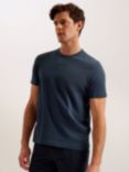 Ted Baker Wiskin Regular Branded Short Sleeve T-Shirt, Grey Marl Grey
