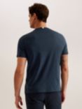 Ted Baker Wiskin Regular Branded Short Sleeve T-Shirt, Navy