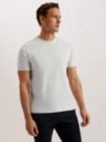 Ted Baker Wiskin Regular Branded Short Sleeve T-Shirt, Grey Marl Grey