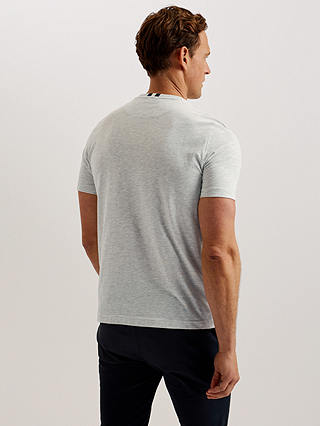 Ted Baker Wiskin Regular Branded Short Sleeve T-Shirt, Grey