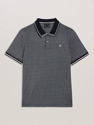 Ted Baker Helta Striped Polo Shirt, Navy