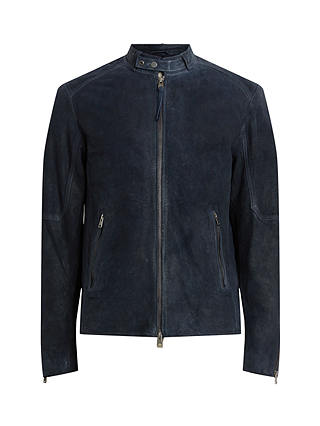 AllSaints Cora Leather Jacket, Blue