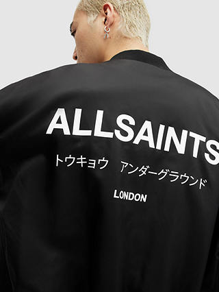 AllSaints Underground Bomber Jacket, Black