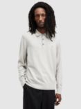 AllSaints Kilburn Wool Blend Long Sleeve Polo Top