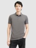 AllSaints Reform Organic Cotton Polo Shirt, Ash Grey