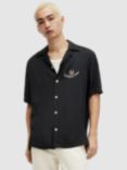 AllSaints Chanceux Short Sleeve Shirt, Jet Black