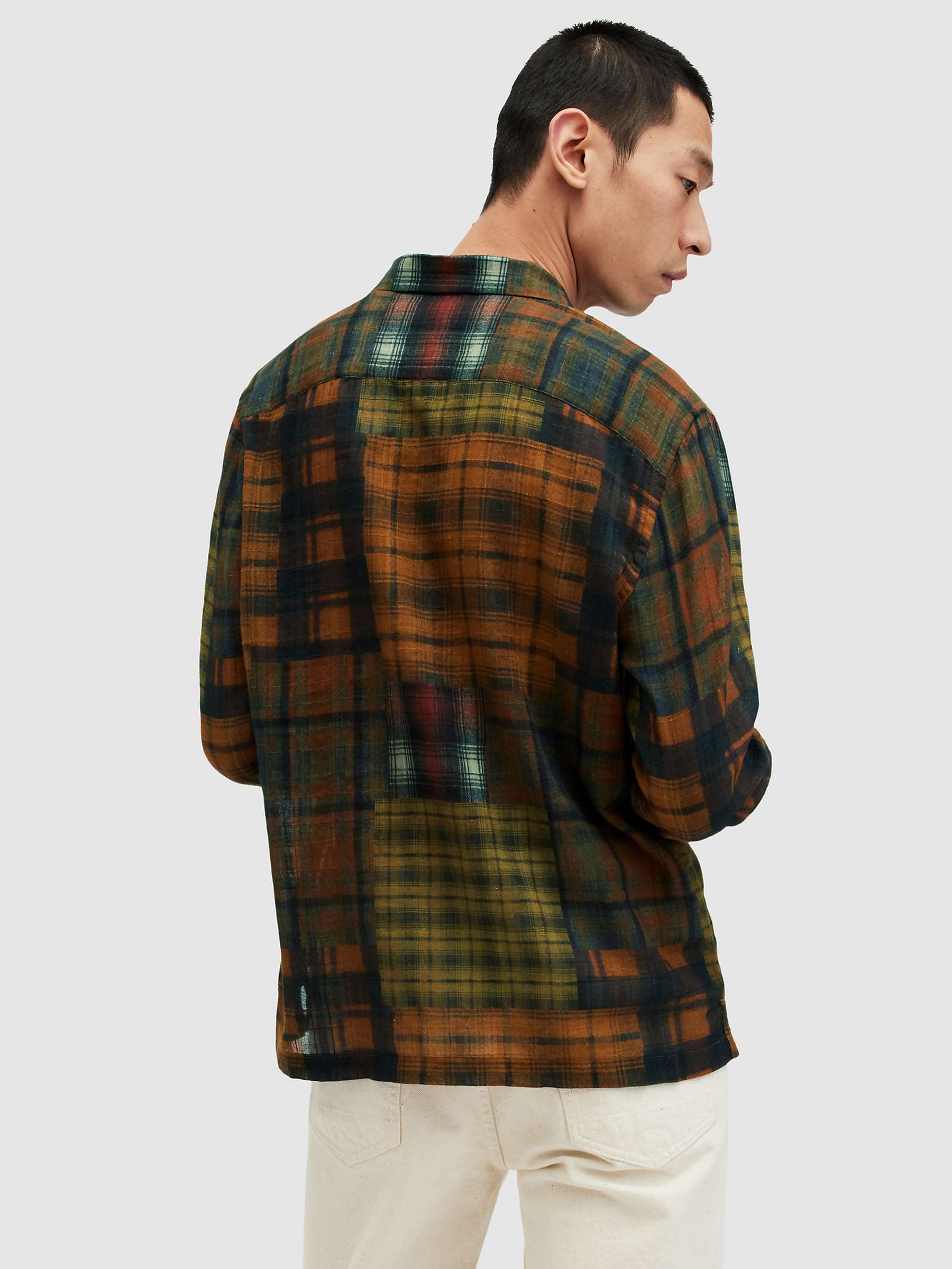 Buy AllSaints Carreaux Checked Print Shirt, Simeon Brown Online at johnlewis.com