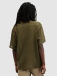 AllSaints Sortie Short Sleeve Shirt, Ash Khaki Green