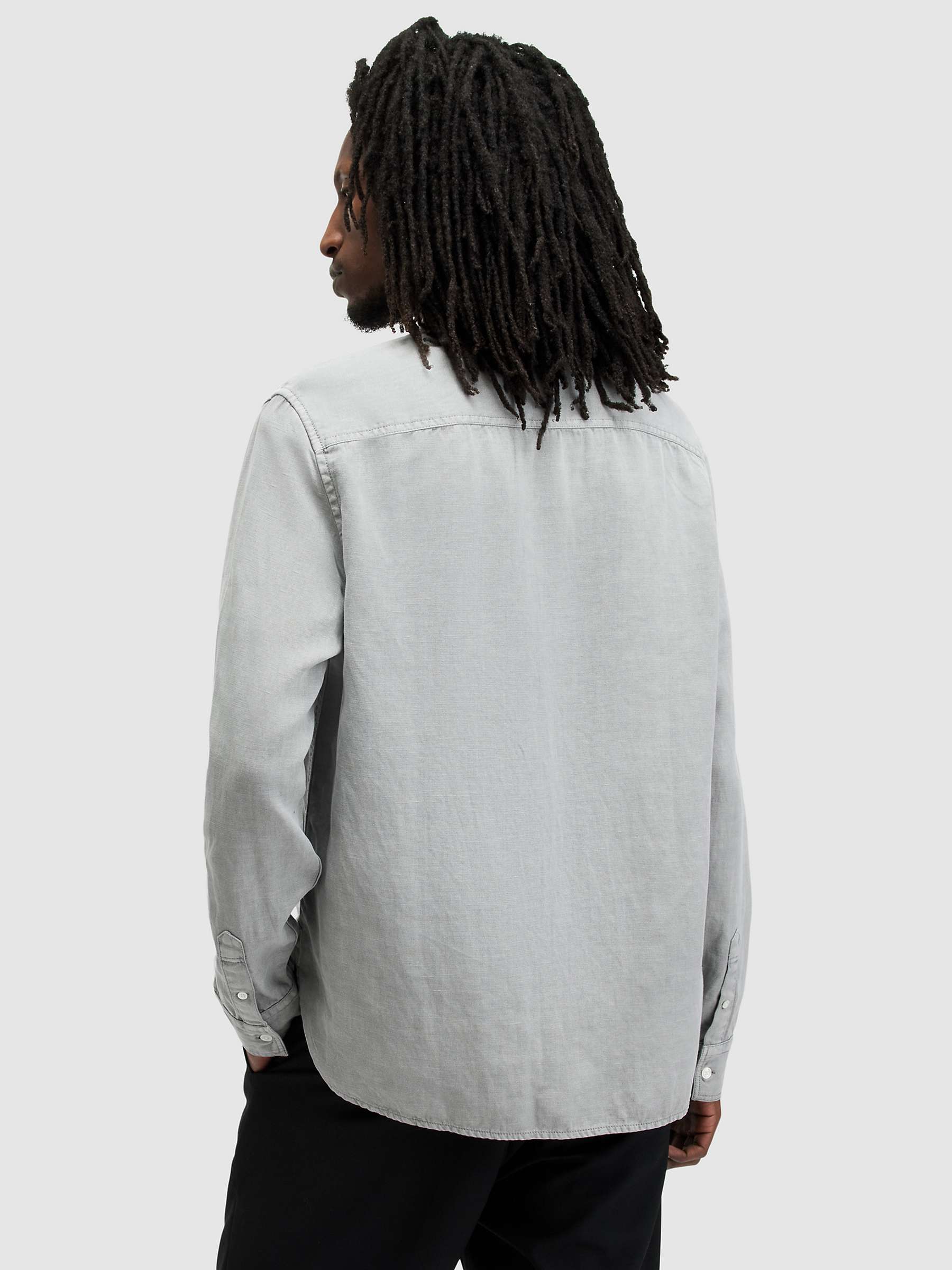Buy AllSaints Laguna Regular Fit Linen Blend Shirt Online at johnlewis.com