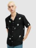 AllSaints Daisical Short Sleeve Shirt, Black/Multi