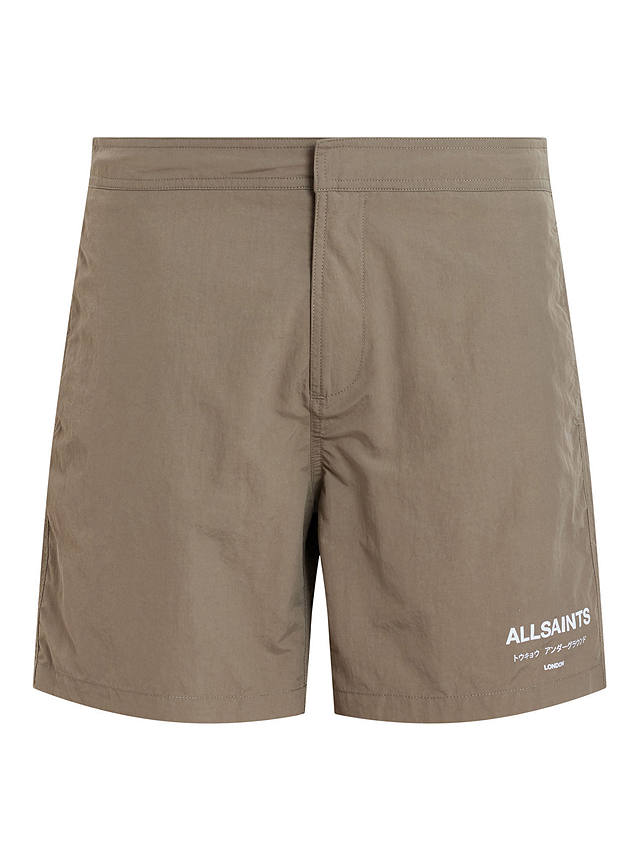 AllSaints Underground Swim Shorts, Khaki Green