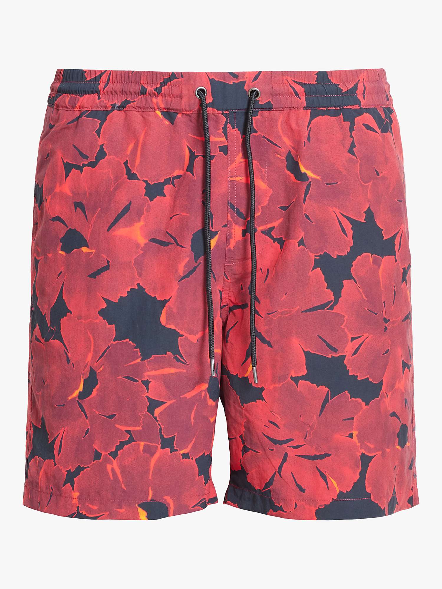 Buy AllSaints Kaza Swim Shorts, Red/Black Online at johnlewis.com