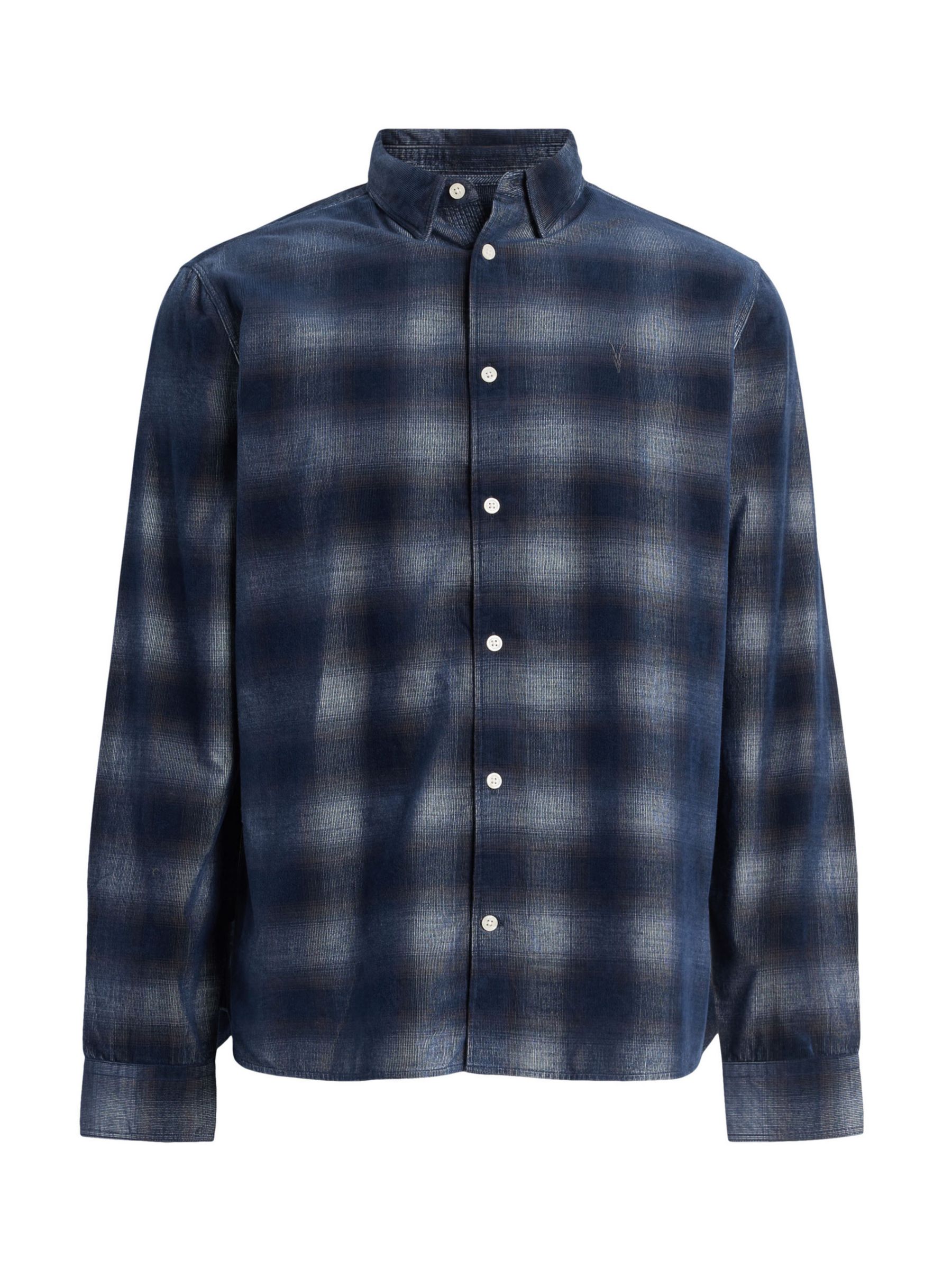 Buy AllSaints Salinas Long Sleeve Shirt, Blue/Multi Online at johnlewis.com