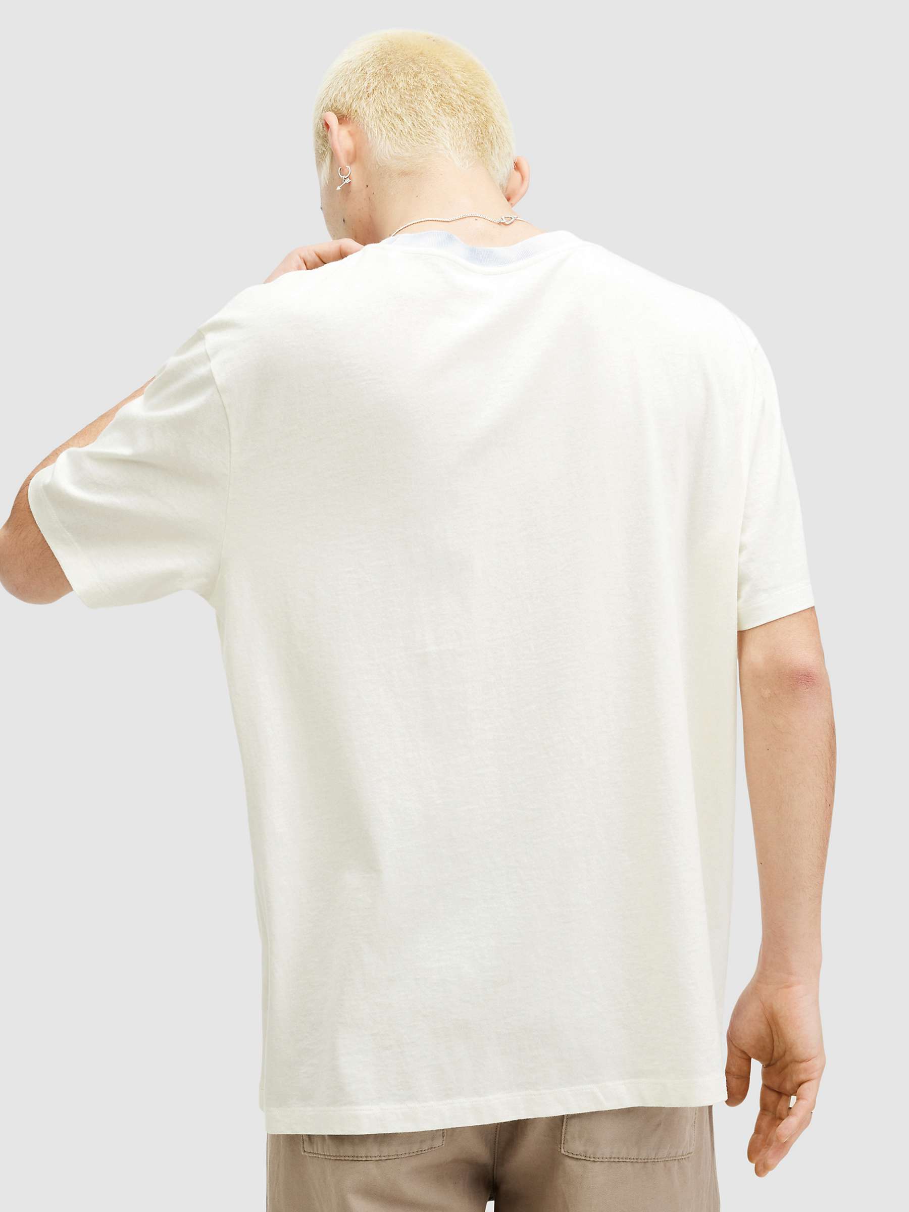 Buy AllSaints Indy Organic Cotton Short Sleeve Crew Neck T-Shirt, Cala White Online at johnlewis.com