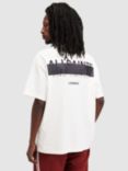 AllSaints Redact Organic Cotton Short Sleeve Crew Neck T-Shirt, Ashen White